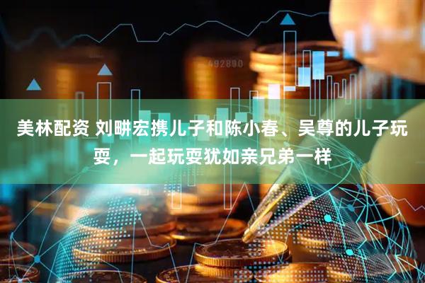 美林配资 刘畊宏携儿子和陈小春、吴尊的儿子玩耍，一起玩耍犹如亲兄弟一样