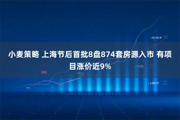 小麦策略 上海节后首批8盘874套房源入市 有项目涨价近9%